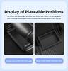 For Tesla Model X Under Seat Storage Box Center Console Wireless Charging Pad Armrest Storage Pad Organizer Tray Accessories 8Pc