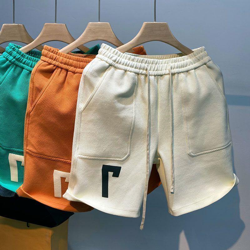 Summer Shorts Versatile Trendy Instagram-Famous Cropped Loose-Fit Casual Men s Shorts M