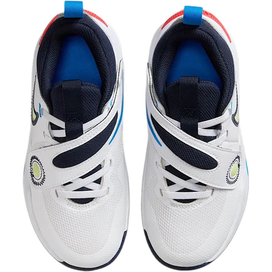 New Nike Team Hustle D 11 Anti Slip Wear Resistant Low Top Children's Basketball Shoes White Kids' DV8994-105