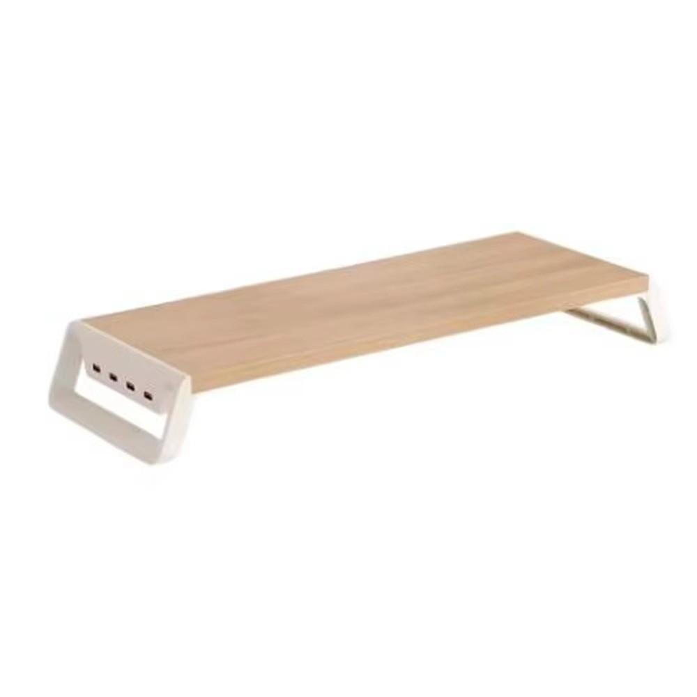Thick Computer Heightening Rack with USB Ports Laptop Elevated  Stand  Desktop Organization