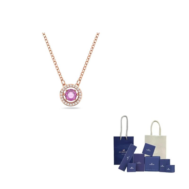 Swarovski Una Necklaces Womens F (One Size Fits All)-Branded gift bag фиолетовый