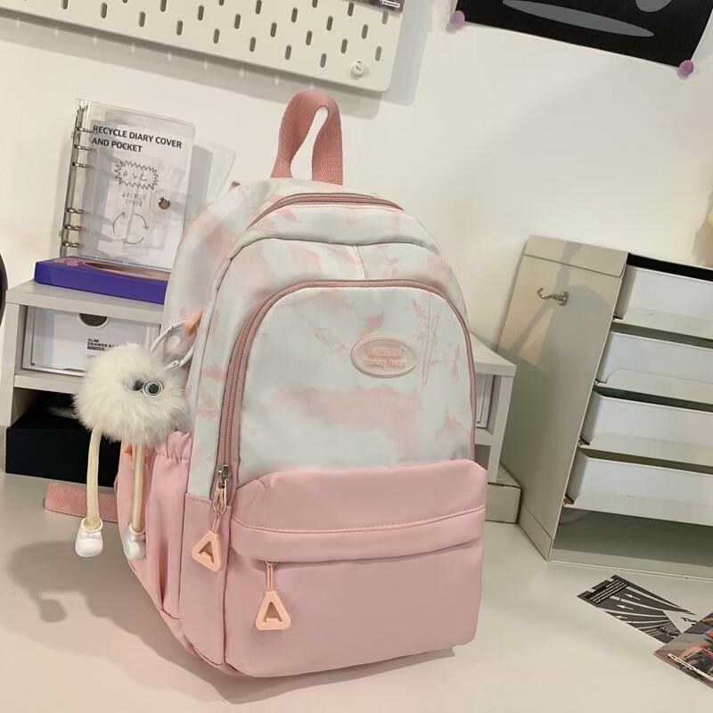 Li Shen New Chinese Style Color-Block Student Backpack