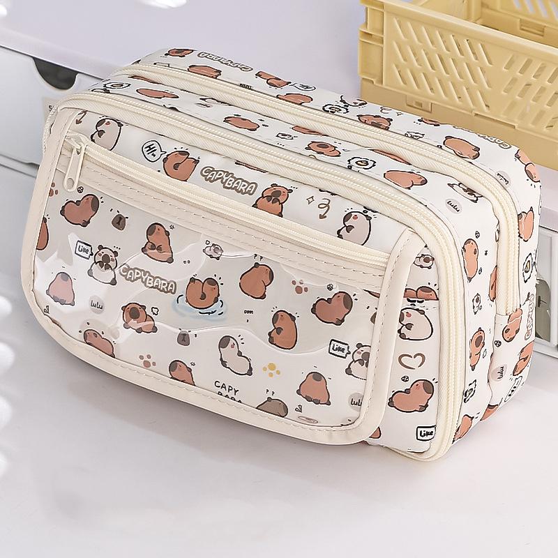 

Cute Capybara Pencil Bag for Girl School Stationery Study Supplies