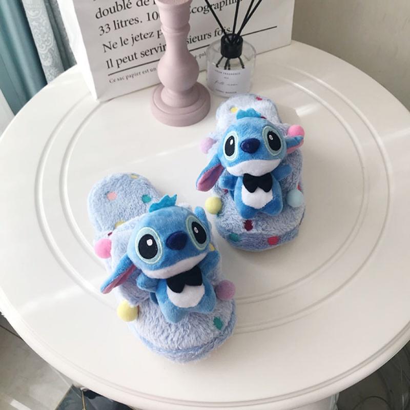 Warme und kuschelige Lilo & Stitch Plüschpantoffeln – Unisex-Pantoffeln für Paare