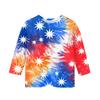 Print Tops For Youth Girls Round Neck 3/4 Sleeves T-Shirts Trendy Tops Outfit Tees Independence Day