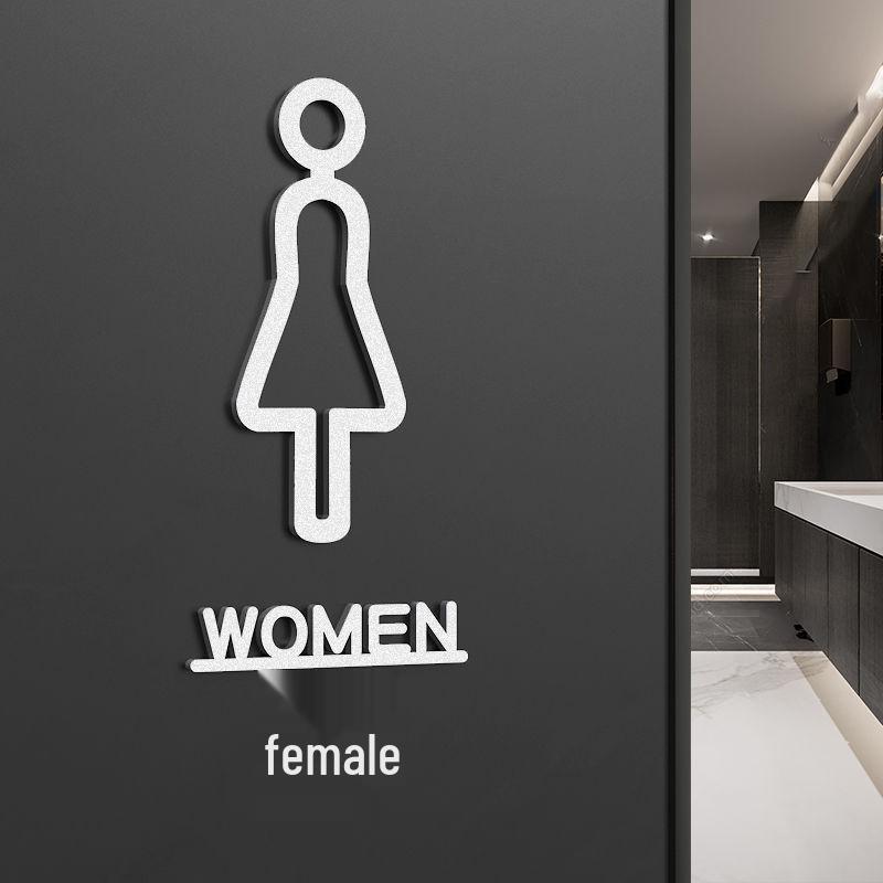 Niestandardowe znaki toaletowe: Kreatywne naklejki na toaletę do biura i hotelu dla mężczyzn/kobiet