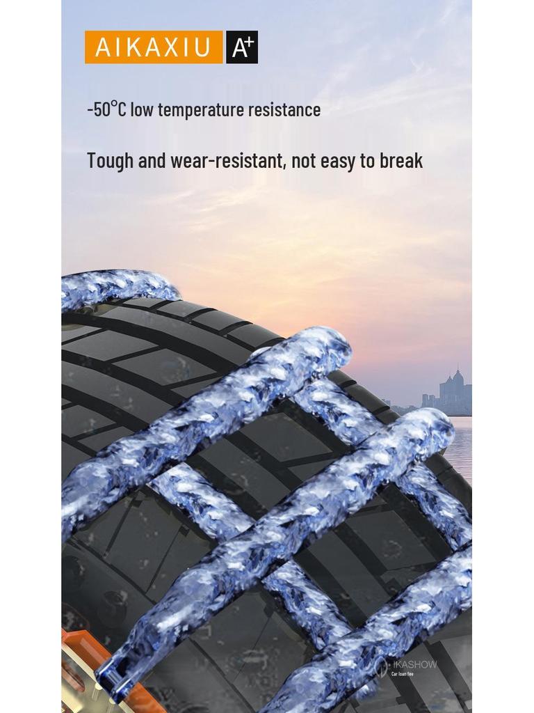 Winter Snow Chains for Cars, SUVs, and EVs: Tire-Safe, Non-Damaging Design