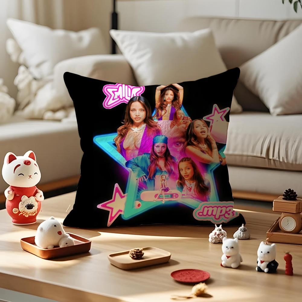 Singer EEmilia Mernes Cushion Cover Silky Short Plush Invisible Zipper Dustproof Sofa Pillow Case for Home Decor