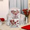 Valentine's Day Angel Print Home Decor Pillowcase Bedroom Living Room Sofa Decoration Polyester Cushion Cover with Zipper