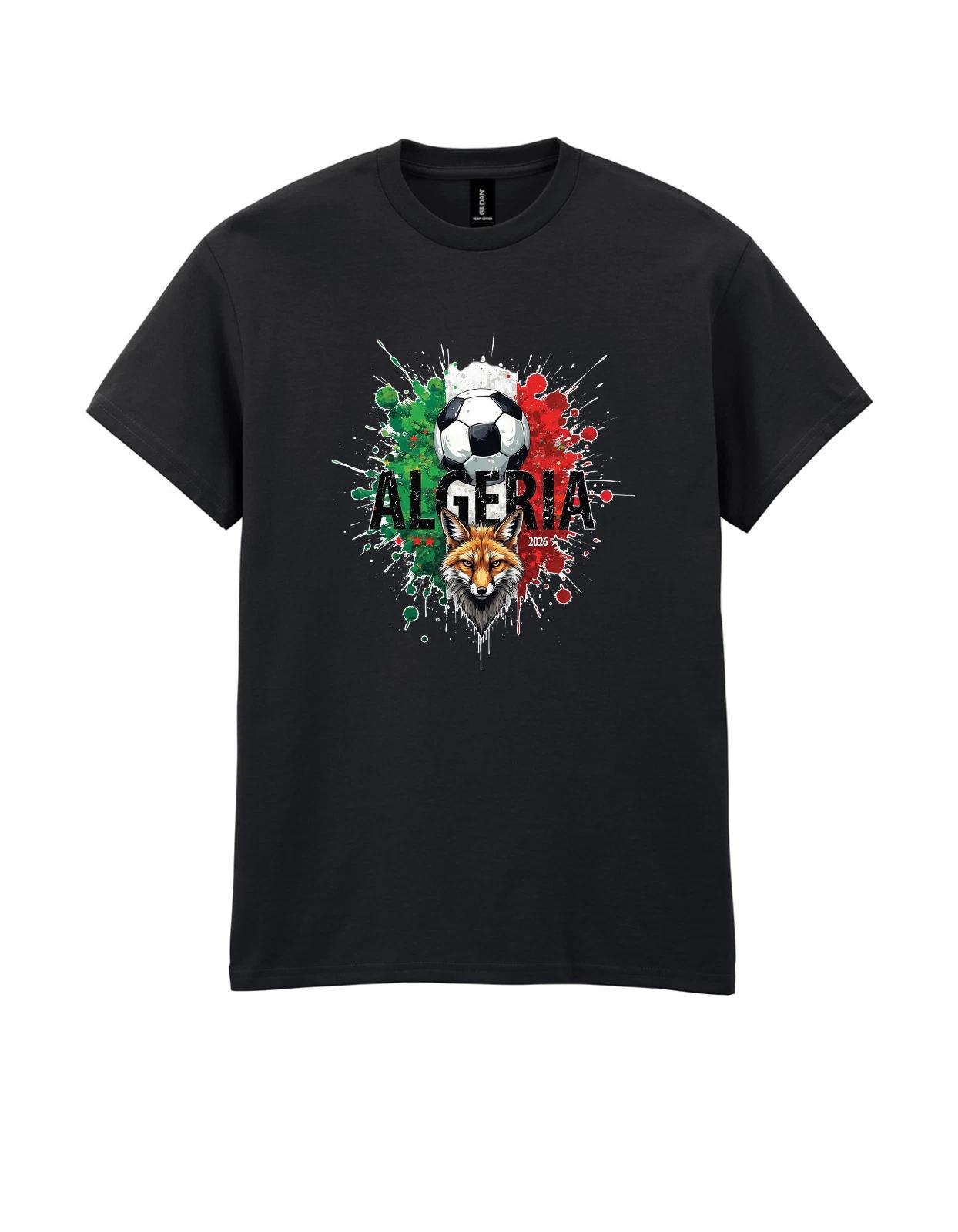 World Cup 2026 Algeria Desert fox and flag t-shirt men women unisex gildan 2XL
