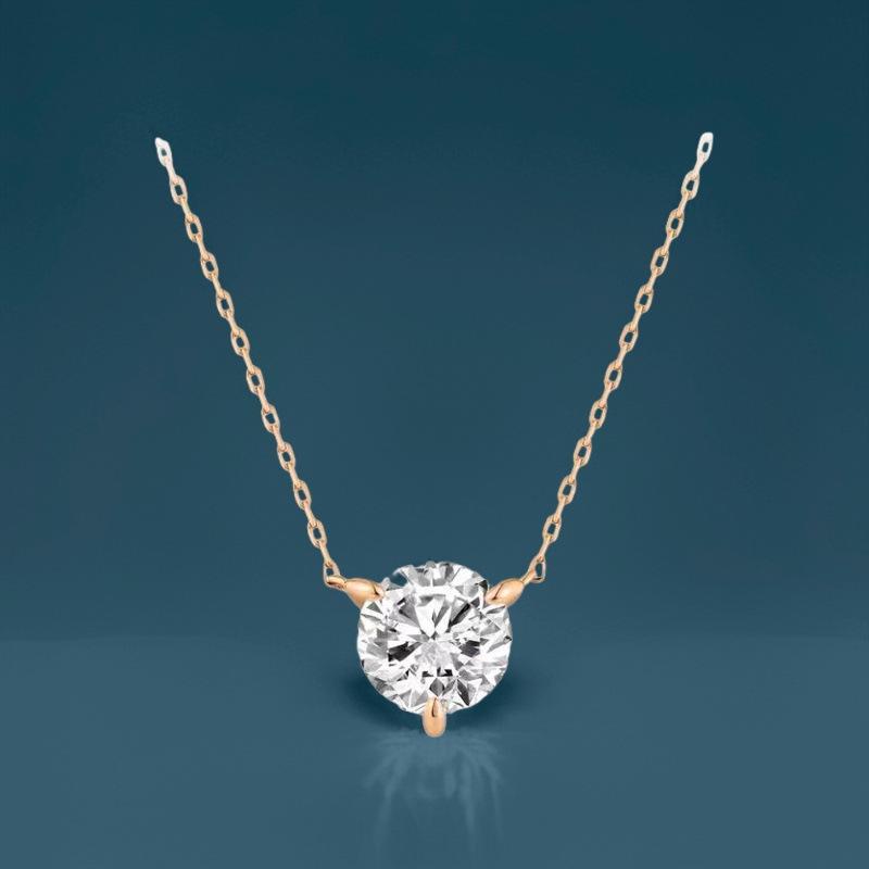S925 Sterling Silver Moissanite Pendant - "Mermaid's Tear" Luxurious Simple Necklace