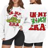 Women's Casual Fashion Long Sleeve Christmas Printed Round Neck Sweatshirt Top