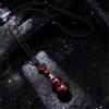 Ethnic Hand Braided Cord Necklace Featuring Openable Wood and Zinc Alloy Pendant for Cultural Fashion Stress Relief