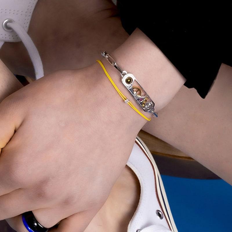 BE/GINS LA LIGNE ASSCHER FIL BRACELET YELLOW