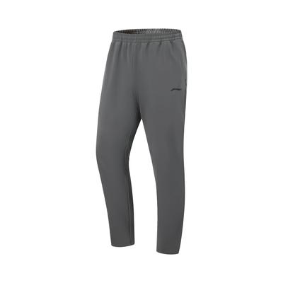 Série Fitness Li Ning Casual Simples Calça Reta Forrada com Lã Quente Malha Calças Esportivas Masculinas Parte de Baixo AYKV629-1