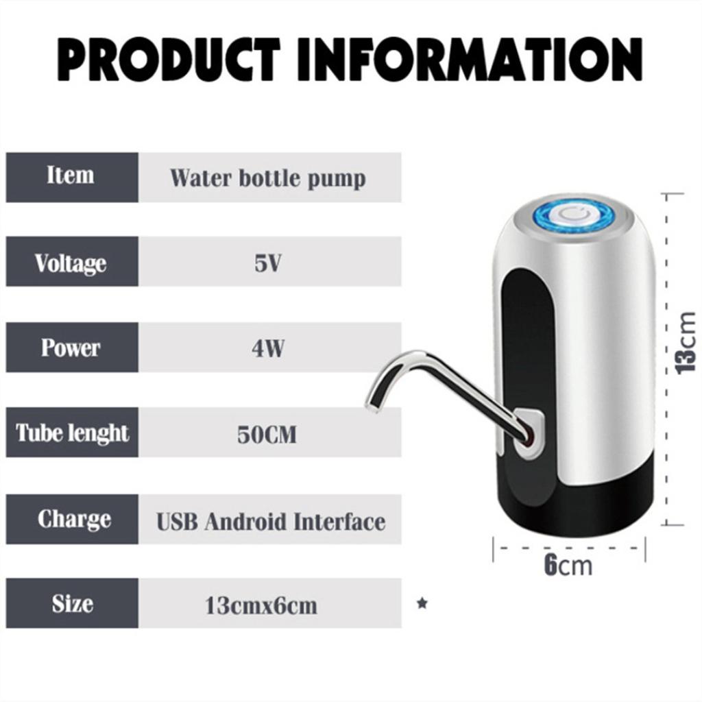 Sagit USB Lading Elektrisk pumpebøtte Vannrenser Automatisk vanndispenser