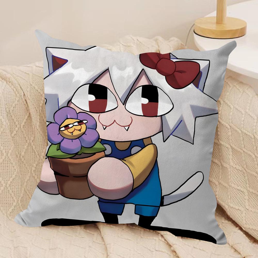 Neco Arc Kawaii Cushion Cover Soft Plush Fabric Double-Sided Printed Sofa Cushion Cover for All Seasons Home Decor Gift