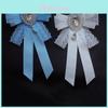 Lace Bow Tie Brooch For Women With Elegant Chiffon Material Suitable For Office Wear