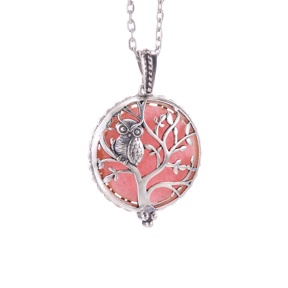 Aromatherapy Necklace Tree of Life Diffuser Jewelry Vintage Open Locket Pendant Essential Oil Perfume Aroma Diffuser Necklace