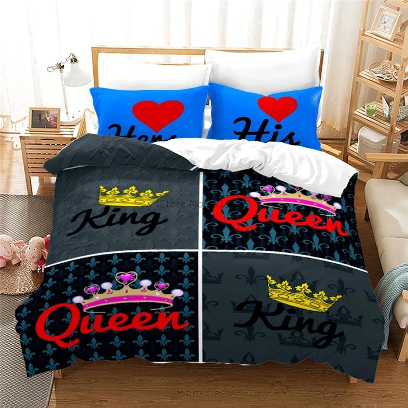 Rotes Liebesmuster 3D Bettbezug-Set mit Kissenbezug Paar-Serie Bettwäsche-Set Einzelbett Doppelbett Queen-Size King-Size Bettwäsche Bettwäsche-Set