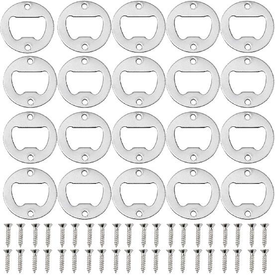 Bottle Opener Insert Screw 40mm Round Iron Corn Beer Open Antique Bronze Silver fit for Bar/Home/Restaurant/Kitchen/Pub 6