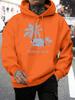 Beach Coconut Trees Creative Printed Men Hoodies Multicolor Loose Hoody Autumn Fleece Streetwear Pocket All-Match Unisex Tops