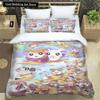 3D-Druck Cartoon Hamtaro Bettwäsche-Set Bettbezug Kissenbezug Set Weich Bequem Kindergeburtstagsgeschenk Heimtextilien