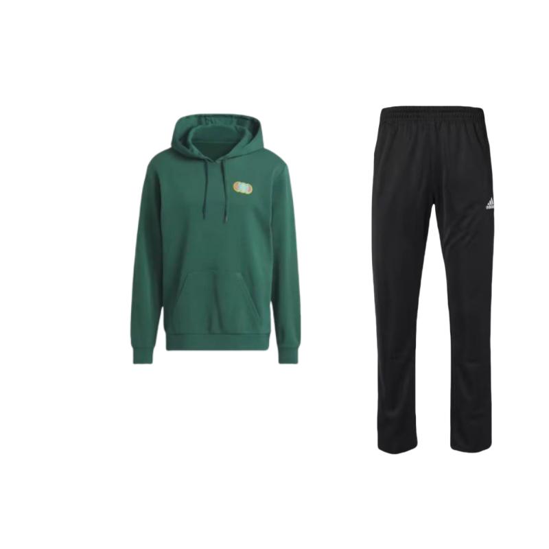 

Adidas Solid Color Logo Long Sleeve Hooded Sweatshirt Mid Waist Loose Comfortable Pants Casual Sports Suit Men sweatshirt and pants TR30P-BW+IM4628 L