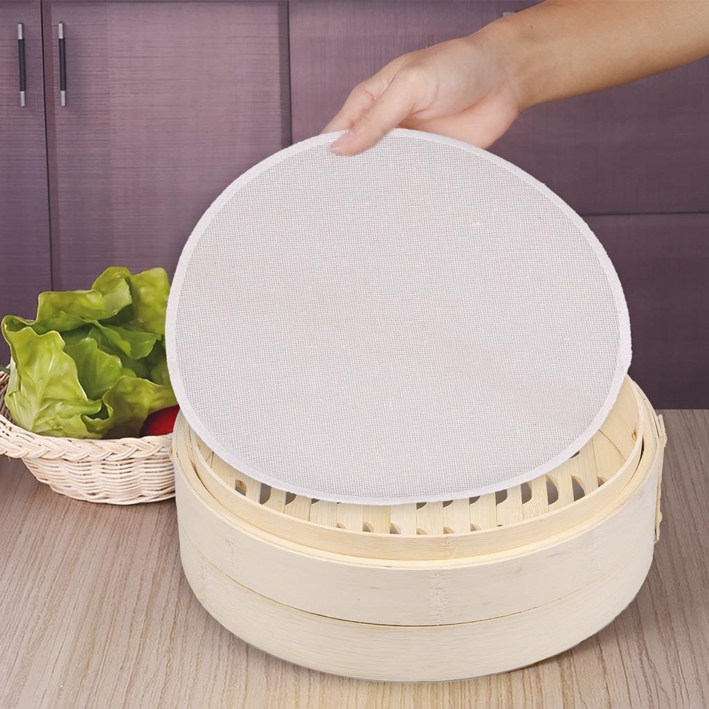 Double layer Bamboo Steamer Basket Dumpling Steamer Basket Chinese Steamer Basket Bamboo Steamer Cooking Bao Buns Steam Basket
