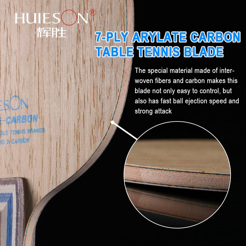 HUIESON Table Tennis Blade Arylate Carbon Ping Pong Blade Professional 5 Wood 2 ALC Same Structure As Viscaria
