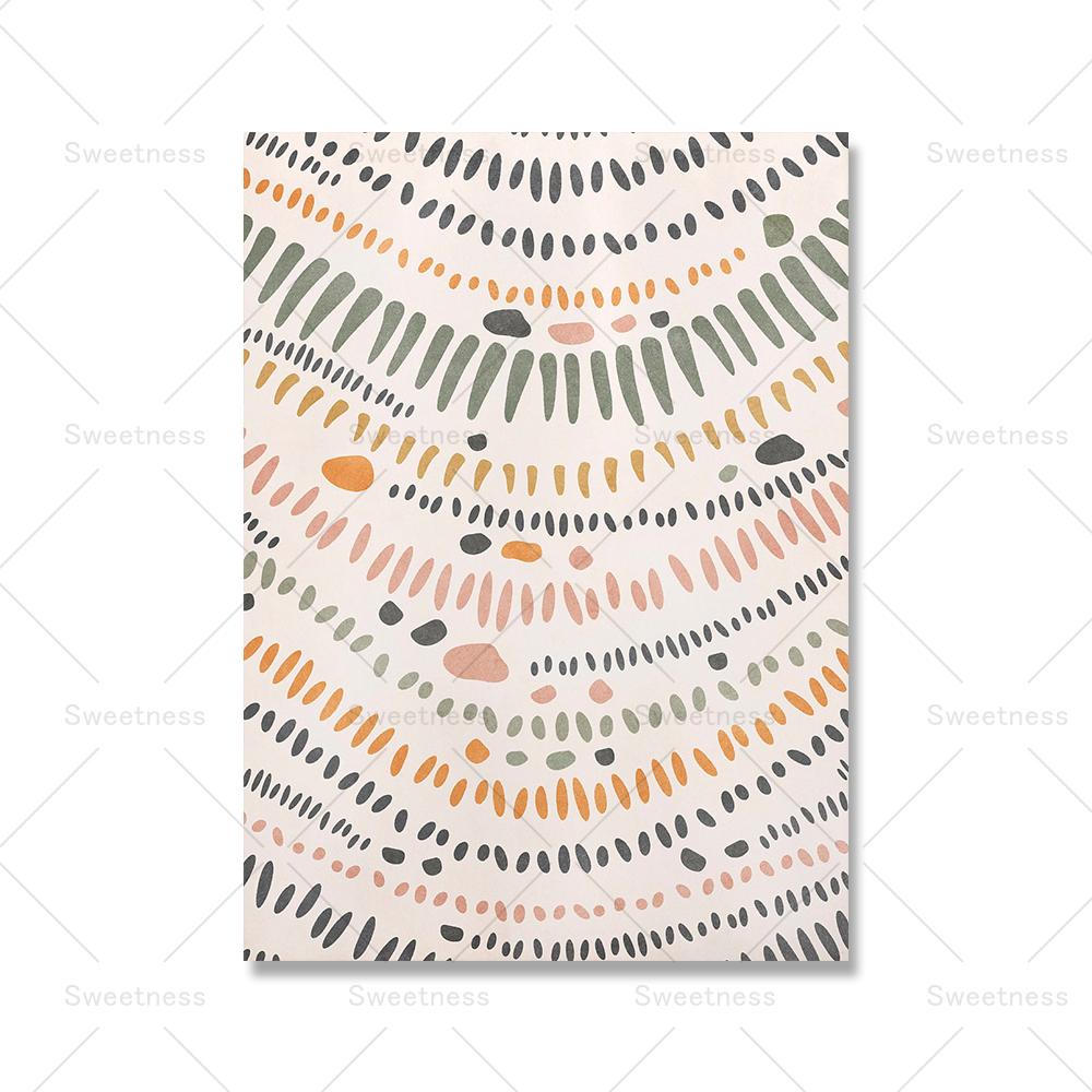 Plant Leaves Sun Line Geometry Boho Abstract Gallery Nordic Wall Art Posters And Prints Painting Pictures For Living Room Decor No Frame