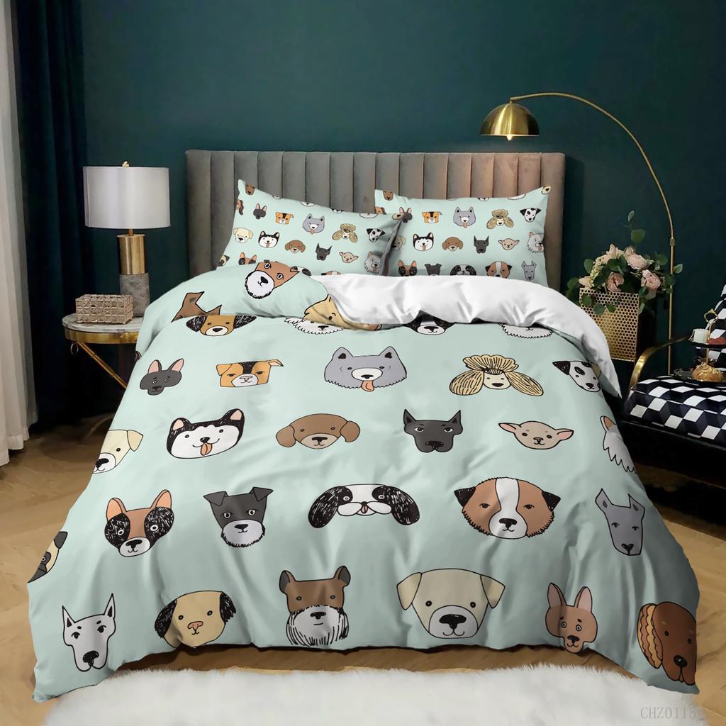 Printed Animal Three-Piece Quilt Cover Bedding New