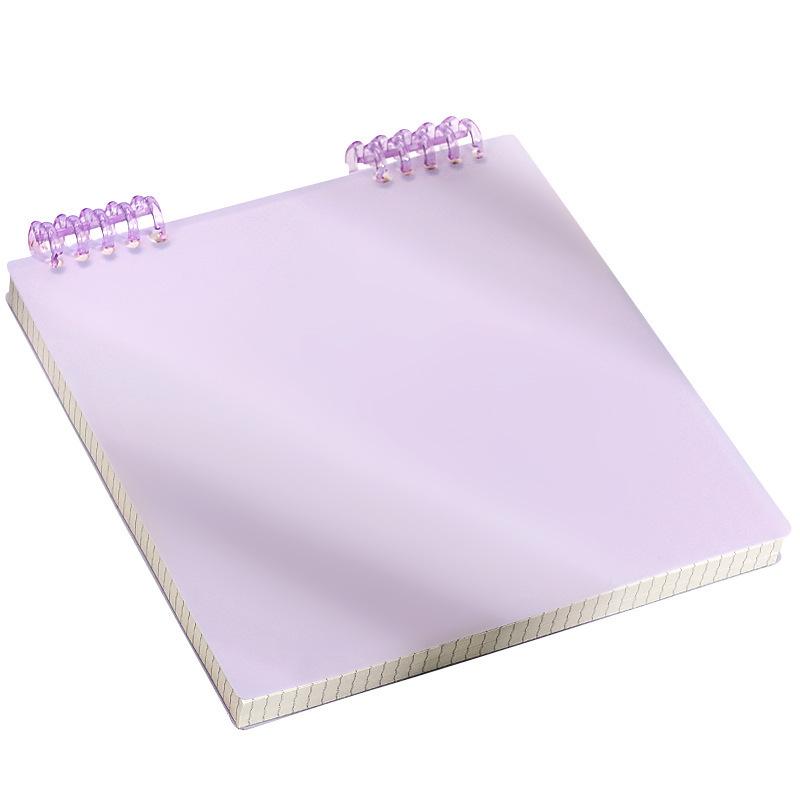 Retro Square Grid Flip-Open Loose-Leaf Student Notepad