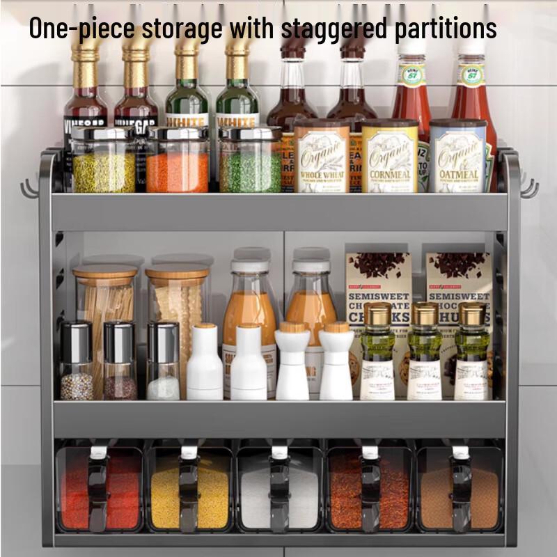 Yunshuang 3-Tier Modern Kitchen Countertop Spice Rack