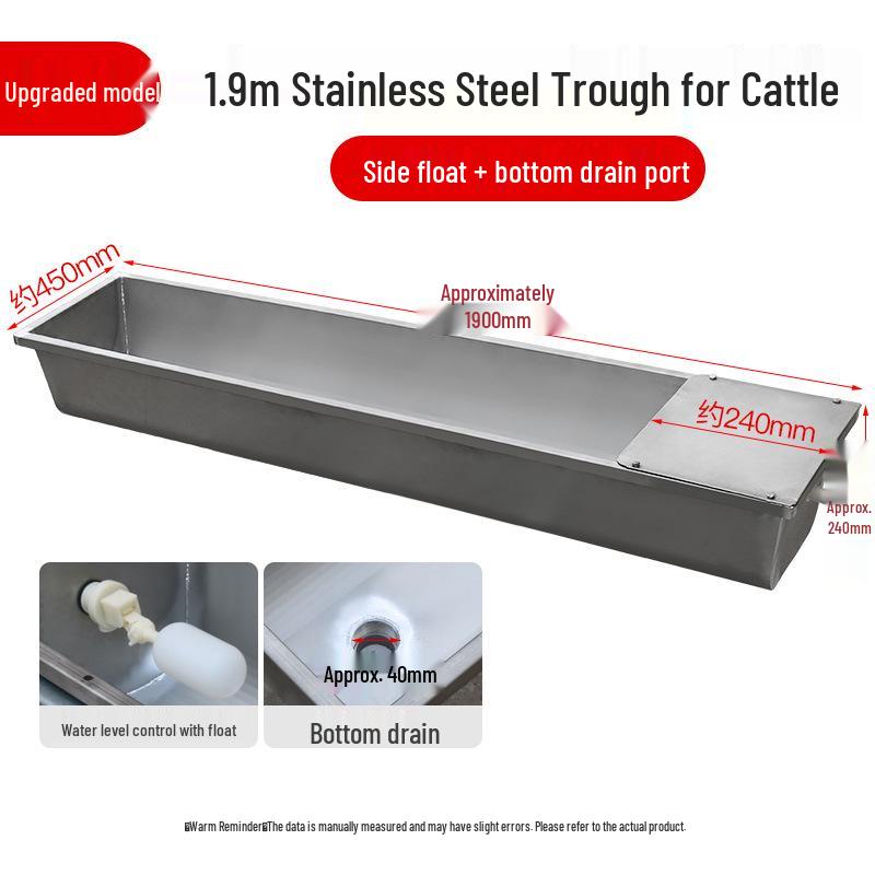 Stainless Steel Constant Temperature Feeding & Drinking Trough for Cattle, Sheep, and Pigs