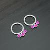 Titanio + Cristallo Anello per Naso Labbro Orecchino Segmento Incernierato 16G 8MM Gioiello Piercing Corpo