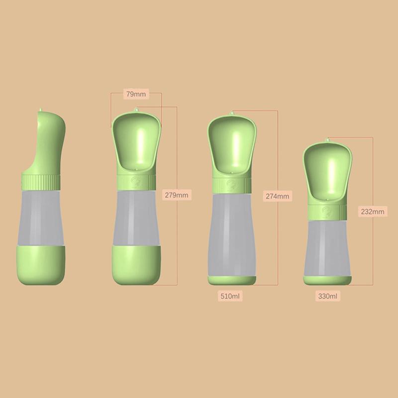 Dog Water Bottle For Small Medium Dogs Cat Portable Puppy Drinking Food Feeder Outdoor 2 In 1 Water Cup French Bulldog Supplies