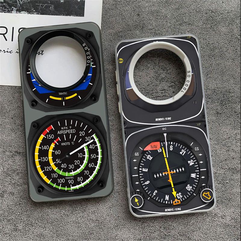 Aircraft Instrument Cockpit Radar Soft Phone Case for Samsung Galaxy S24 S25 FE S26 Edge S23 Ultra S22 Plus S21 + Shockproof Cov