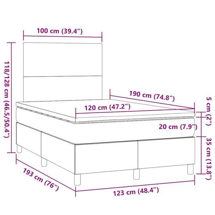 VidaXL Sommier à lattes de Lit avec Matelas et LED, Lit Rembourré, Lit Double, Lit Adulte de Chambre à Coucher Intérieur, 3270233