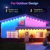 MIMIRGB Permanent Outdoor Lights Smart RGBIC Eaves LED Lights Festival Flashing Lighting Fairy String for Holiday Decorations
