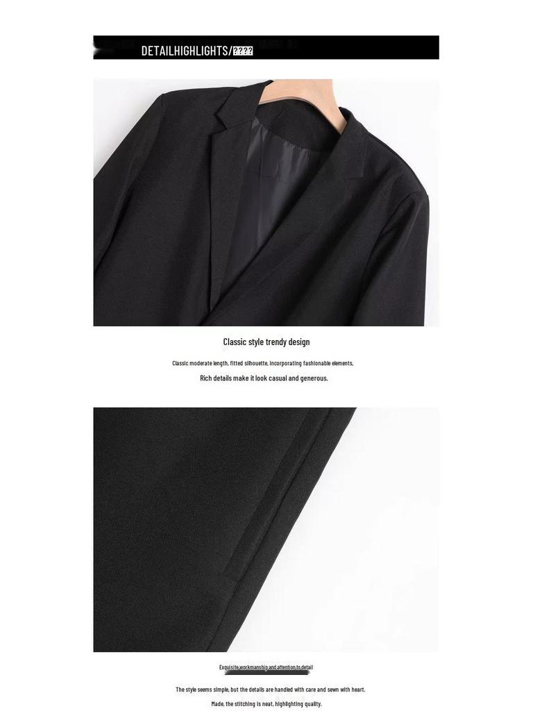 2024 Men's British Style Casual Blazer: Handsome, Lightly Mature, Spring/Autumn College Jacket