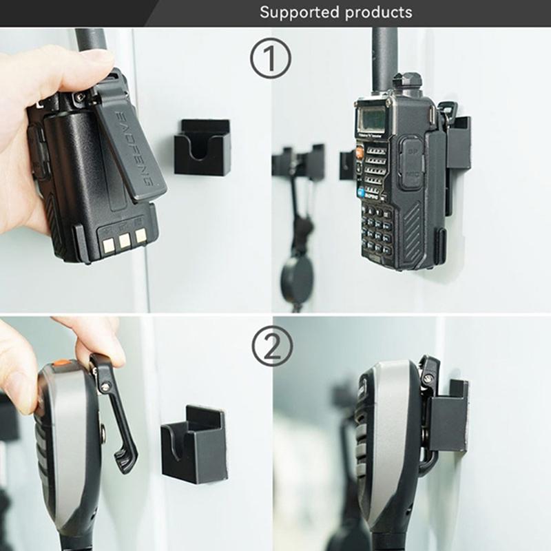 Clip Support Talkies-Walkies Montage Mural Support Arrière Installation Facile Support Talkies-Walkies