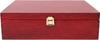 Coffret Cadeau Caisse à Vin en Bois Rouge Bourgogne - Creative Deco - Boîte de rangement - 3 Bouteilles