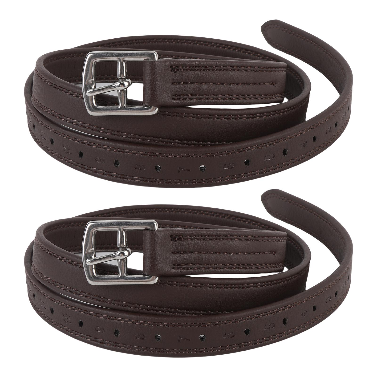 2PCS Equestrian Saddle Stirrup Straps Microfiber Stirrup Hobble Straps with Stainless Steel Buckles for Horse Riding