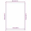 Black Doormat 80 X 120 Cm Polypropylene