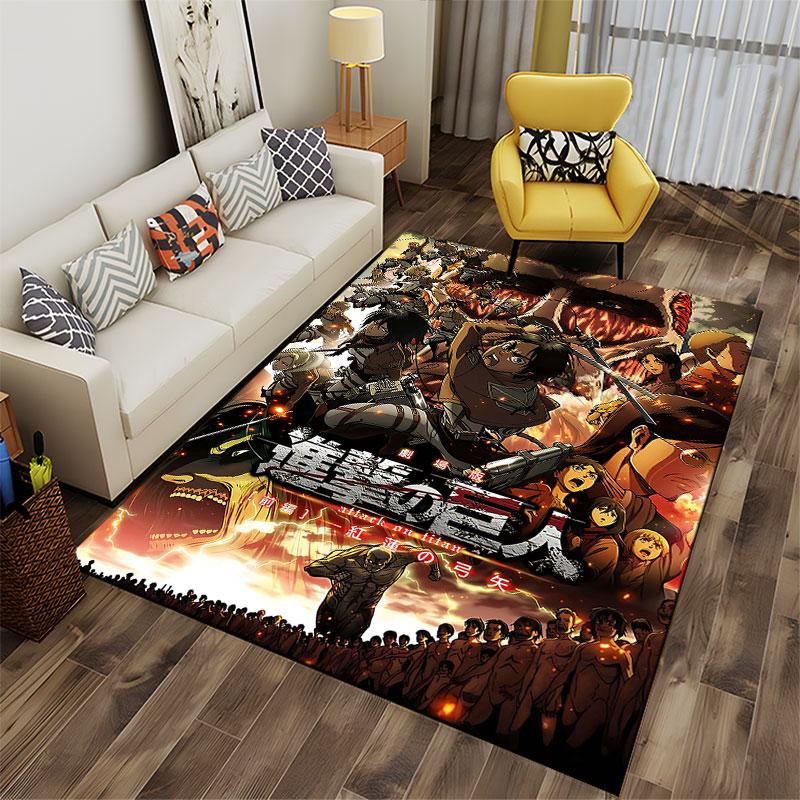"Attack On Titan Anime Print" Suitable As a Non-slip Mat for the Living Room or Bedroom Sofa