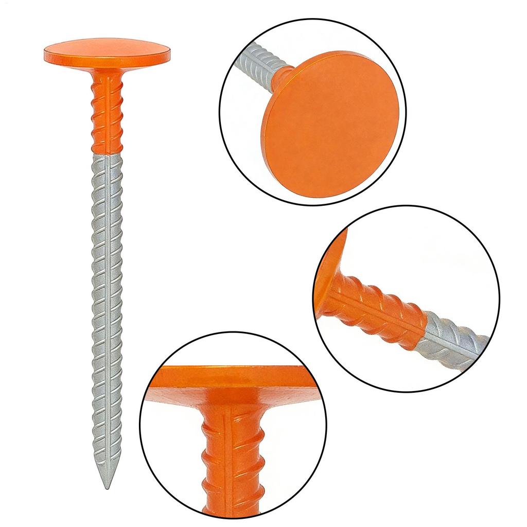 Property Line Markers 12 Inch Heavy Duty Survey Stakes Boundary Flags with High Visibility Reflective Tops for Lawn Garden Fence