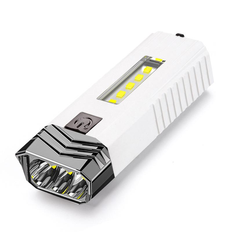 

Перезаряжаемый фонарик, уличный светодиодный многофункциональный велосипедный фонарь, перезаряжаемый через USB, COB, мощный фонарь белый