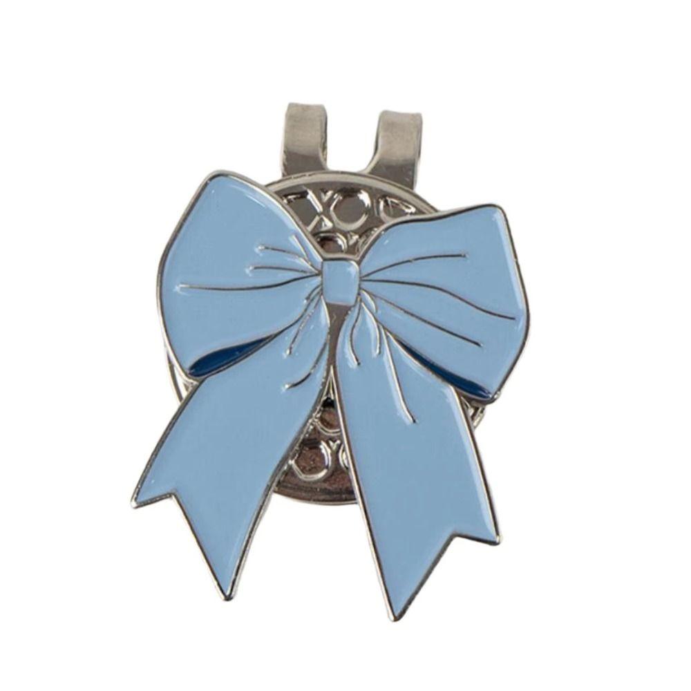 Pink Ribbon Golf Ball Mark Bowknot Golf Hat Marker Outdoor Sports Golf Cap Clip  Golf Accessories