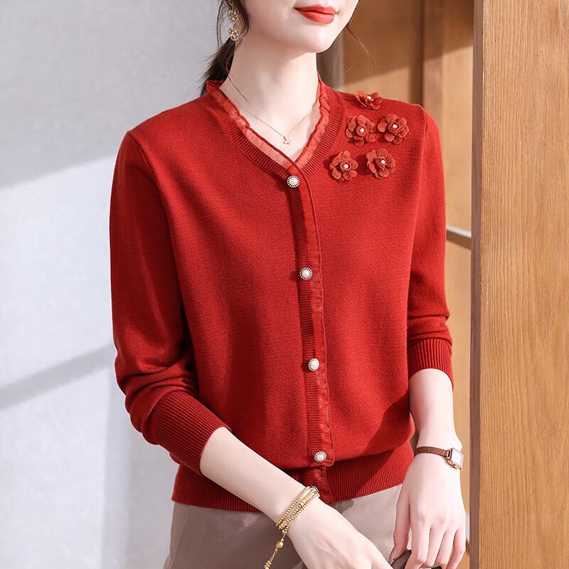 

XUEXI Women s Long Sleeve Casual Knit Blouse 3XL